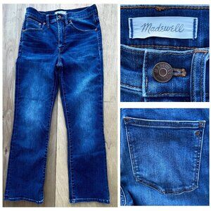 MADEWELL CALI DEMI BOOT Women’s Distressed Medium Wash Stretch Denim Jeans sz 27
